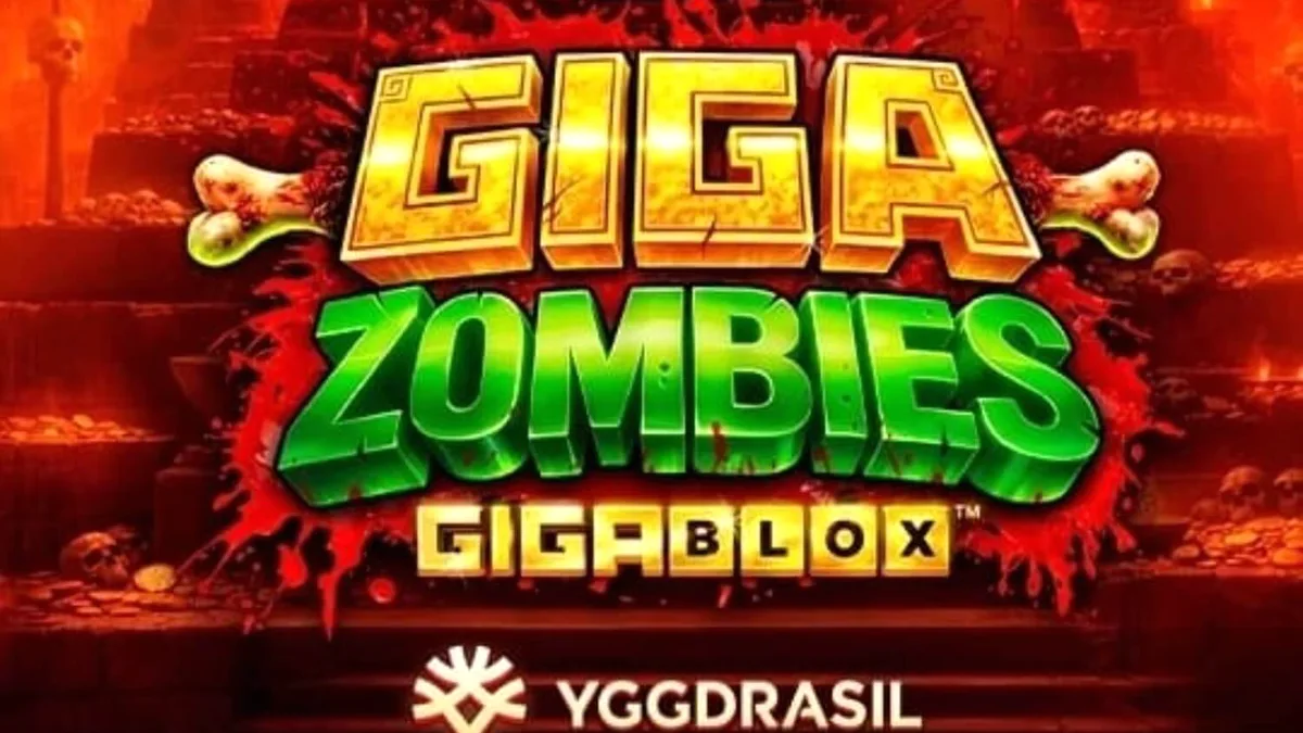 Cena de ação do slot Giga Zombies com zumbis e temática maia