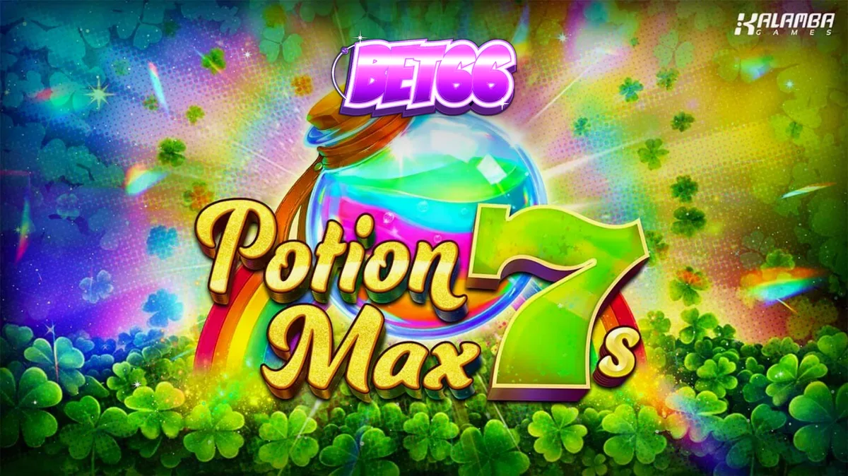 Interface do jogo Potion Max 7s com símbolos clássicos e tema irlandês